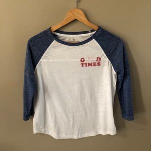 AE 3/4 sleeve g👍🏼👍🏼d times baseball tee